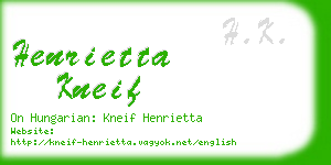 henrietta kneif business card